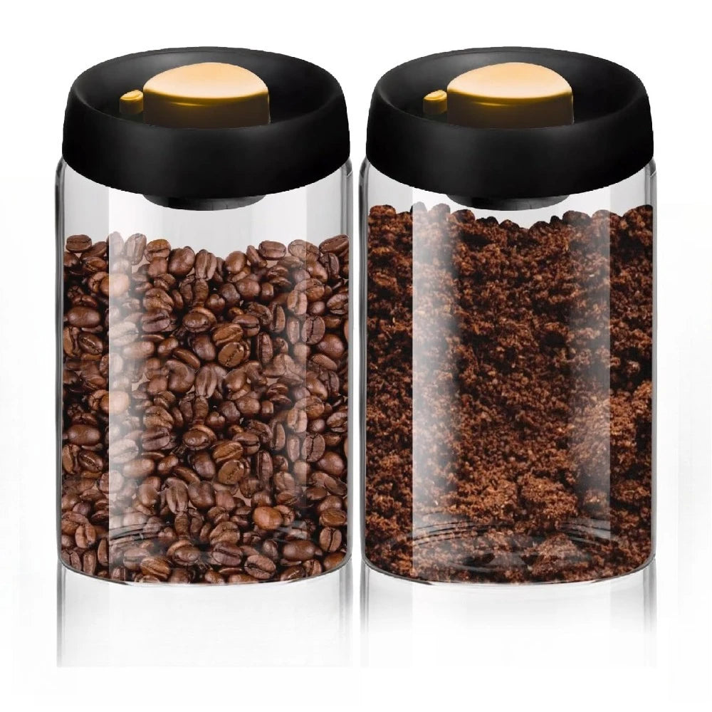 Coffee Ware Borosilicate Glass Kitchen Storage Jar Coffee Jar with Airtight Lid Airtight Food Storage Container Perfect