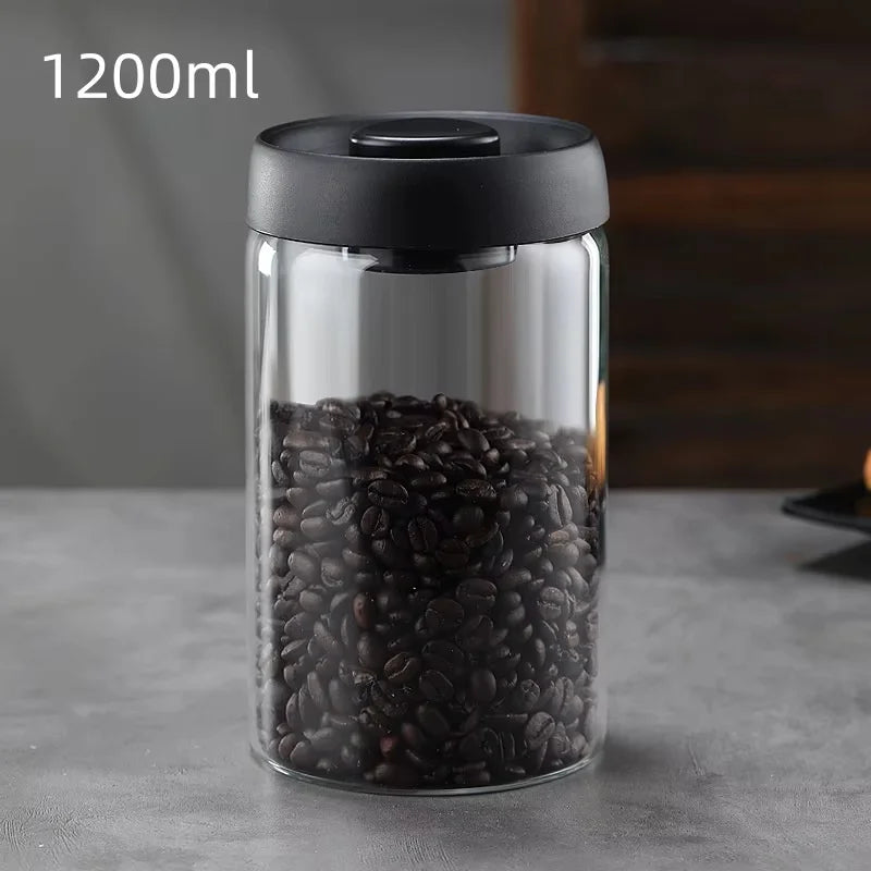 Coffee Ware Borosilicate Glass Kitchen Storage Jar Coffee Jar with Airtight Lid Airtight Food Storage Container Perfect