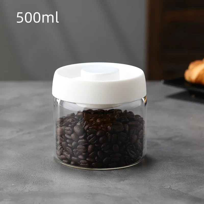 Coffee Ware Borosilicate Glass Kitchen Storage Jar Coffee Jar with Airtight Lid Airtight Food Storage Container Perfect