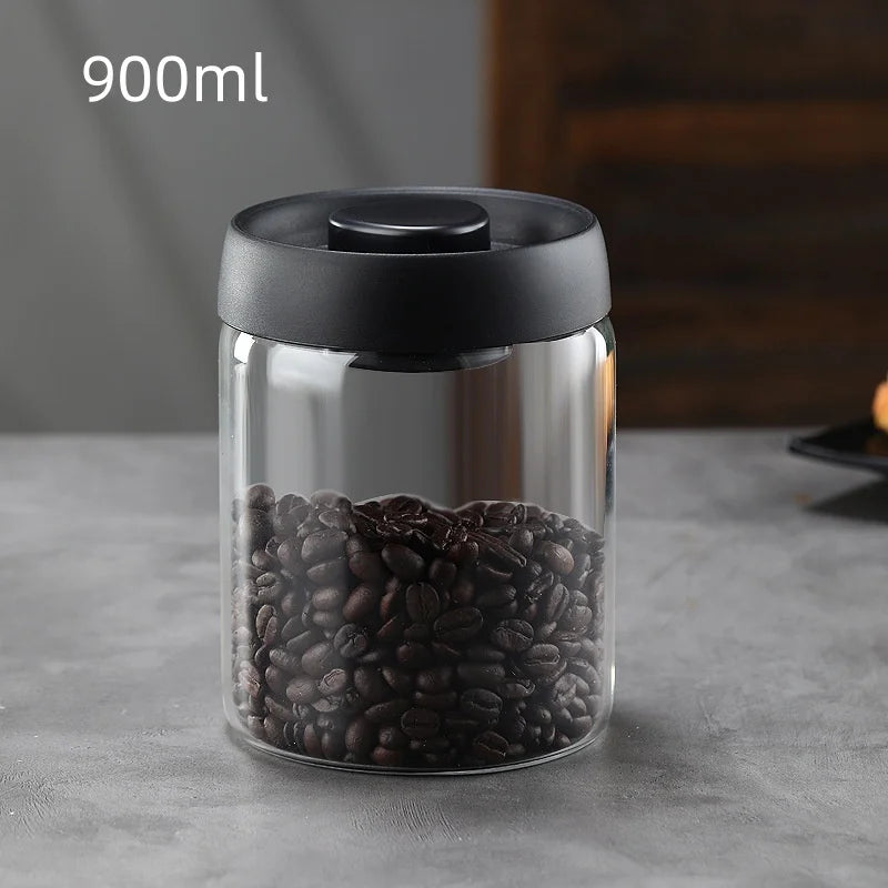 Coffee Ware Borosilicate Glass Kitchen Storage Jar Coffee Jar with Airtight Lid Airtight Food Storage Container Perfect
