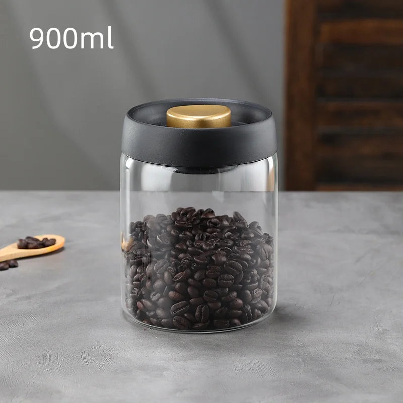 Coffee Ware Borosilicate Glass Kitchen Storage Jar Coffee Jar with Airtight Lid Airtight Food Storage Container Perfect