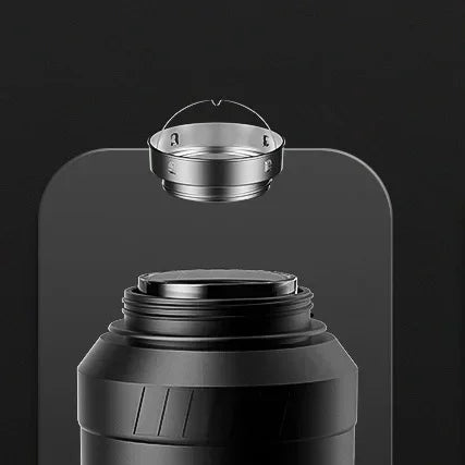 AquaLuxe™ High Borosilicate Glass Water Bottle with Removable Straw & Carry Handle with Filter