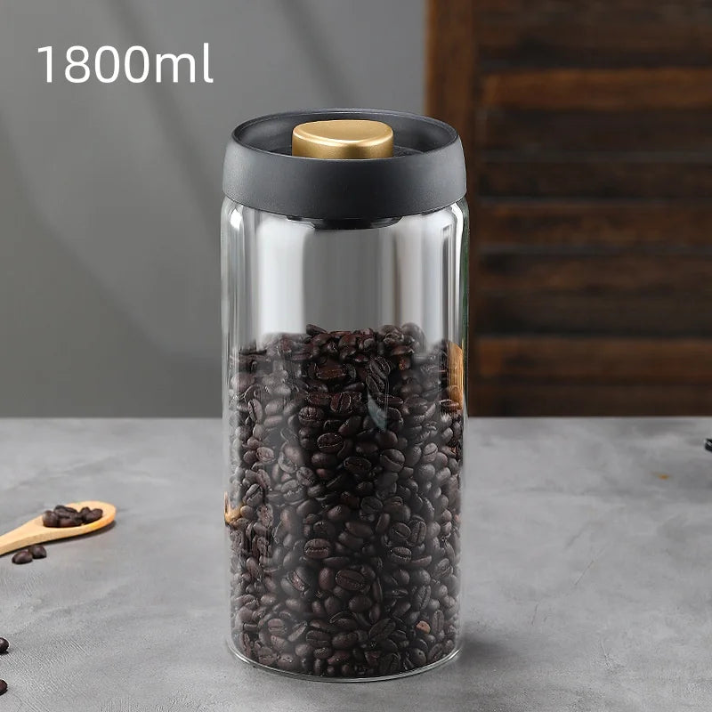Coffee Ware Borosilicate Glass Kitchen Storage Jar Coffee Jar with Airtight Lid Airtight Food Storage Container Perfect