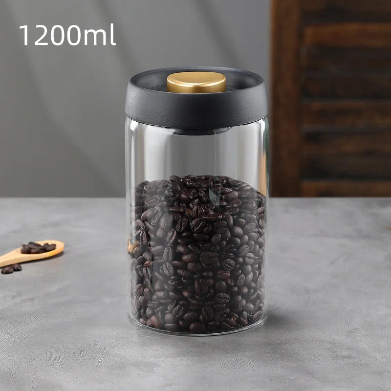 Coffee Ware Borosilicate Glass Kitchen Storage Jar Coffee Jar with Airtight Lid Airtight Food Storage Container Perfect