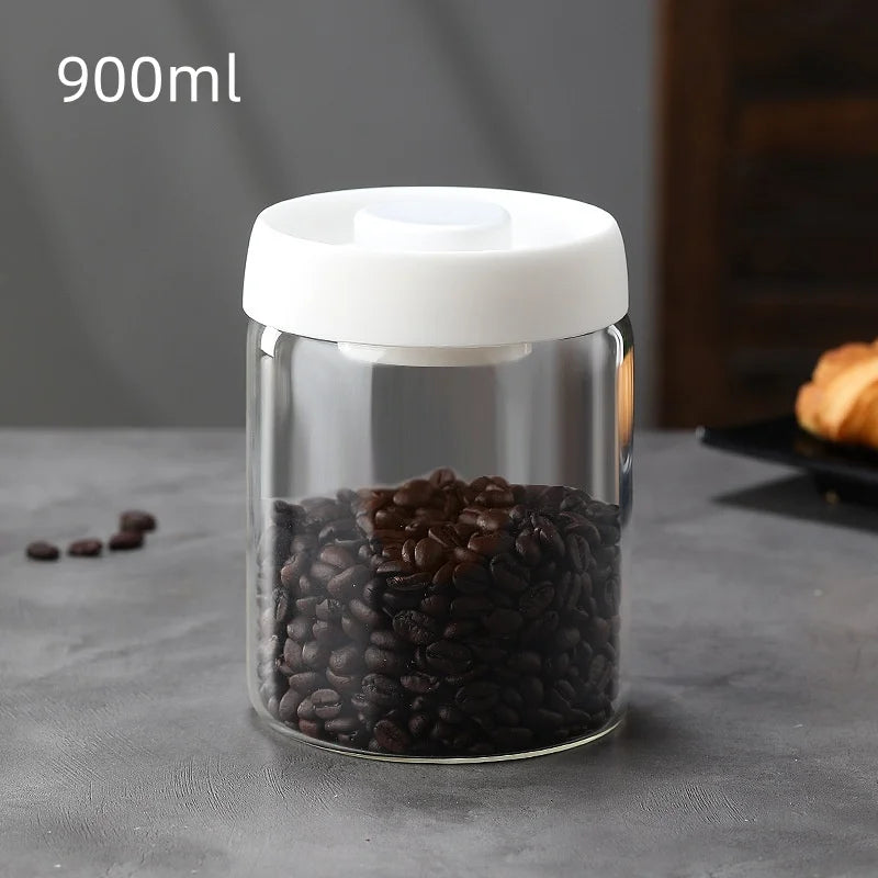Coffee Ware Borosilicate Glass Kitchen Storage Jar Coffee Jar with Airtight Lid Airtight Food Storage Container Perfect